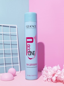 Фотография Glance Professional Лак для волос профессиональный • Pro One Hair • Сверхсильная Фиксация • 750мл