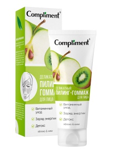 Compliment Деликатный ПилингГоммаж для лица ЯБЛОКО и КИВИ, 80мл, арт.915502