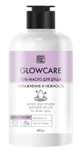 Фотография Family Cosmetics Гель-масло для душа Увлажнение И Нежность • Для Всех Типов Кожи • Glow Care • 480мл • Арт.Gc-10612