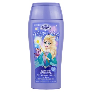 ВИТЭКС KIDSLAND Magic Lady КРЕМ-ГЕЛЬ Детский для душа и ванной 2 в1, 300 мл