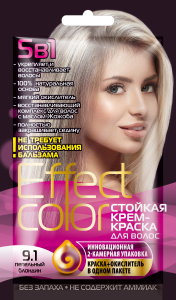 ФИТОКОСМЕТИК КРЕМ-КРАСКА для волос EFFECT COLOR тон ПЕПЕЛЬНЫЙ БЛОНДИН 50мл (саше) Арт.4919