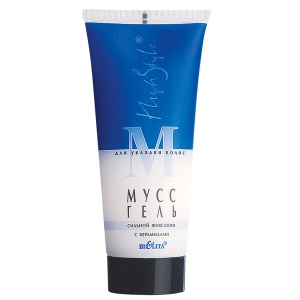 Белита МУСС-гель для укладки волос с керамидами сильной фикс • 200мл туба Фотография Белита МУСС-гель для укладки волос с керамидами сильной фикс • 200мл туба