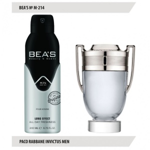 Фотография Beas Парфюмированный дезодорант • M214 • Paco Rabbane Invictus • For Mеn • 200мл