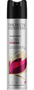 Фотография Прелесть БИО Лак для волос • Экстремальной Фиксации • Ultra Power Pro • 300мл • Арт.20-005