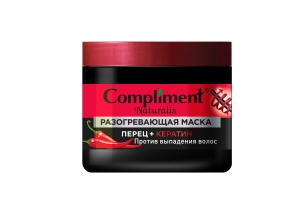 Фотография Compliment Naturalis Маска для волос разогревающая ПЕРЕЦ+КЕРАТИН, 500мл • арт.912129
