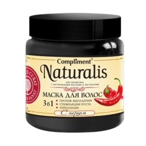 Compliment Naturalis Маска для волос с ПЕРЦЕМ 3в1 (против выпад., стим. роста, укреп) 500 мл/12 шт а