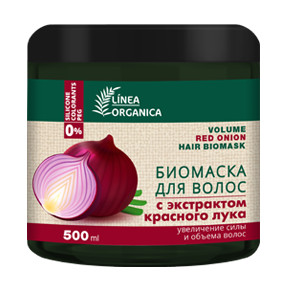 Family Cosmetics LINEA ORGANICA Биомаска для волос КРАСНЫЙ ЛУК (Увеличение силы и объёма)), 500мл, F