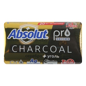 АБСОЛЮТ Мыло 90гр PRO Серебро и Уголь Антибактериальный *6/90