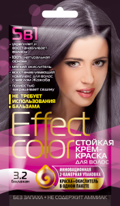 ФИТОКОСМЕТИК КРЕМ-КРАСКА для волос EFFECT COLOR тон БАКЛАЖАН 50мл (саше) Арт.4921