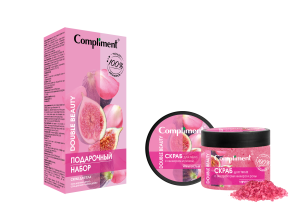 Compliment ПН №1831 DOUBLE BEAUTY Упругость и Тонус (Скраб д/тела 400 мл+Соль д/ванны фукус 100гр+ С
