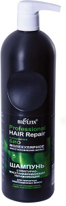 Фотография Белита Профессиональная линия • HAIR REPAIR ШАМПУНЬ структурно-восстанавливающий увлажняющий для пористых поврежденных волос, • 1000мл