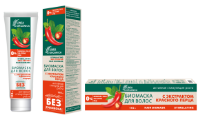 FAMILY COSMETICS LINEA ORGANICA Биомаска для волос КРАСНЫЙ ПЕРЕЦ, 110мл (в коробочке) FLO-922