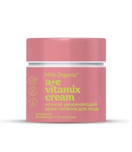 Фотография Global Bio Cosmetic Ночной увлажняющий крем-питание для лица А+E Vitamix Cream • Miss Organic • 45мл • Арт.GB-8341