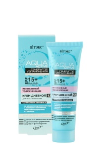 ВИТЭКС АКВА АКТИВ Интенсивный Увлажняющий Крем ДНЕВНОЙ 12час. SPF-15 для всех типов кожи, 50 мл