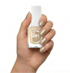 Фотография  CHARME Лак для ногтей с блёстками "Gel Nude" CH/NG-302 Блестящий Золотой 10 мл