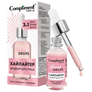 Фотография Compliment Хайлайтер для лица • Жидкий • Розовый • 18мл • Арт.917858