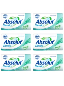 Фотография Абсолют Мыло • 90гр • Освежающее Антибактериальное, комплект из 6 шт.