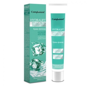 Фотография Compliment HYDRALIFT HYALURON Ночной КРЕМ-флюид глубокого действия для лица 50 мл. • арт.798009