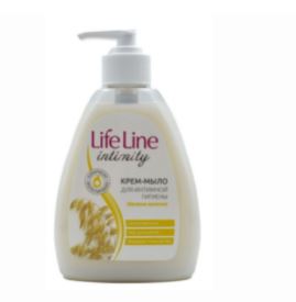 ВЕСНА Жидкое Крем-Мыло для интимного ухода 'LIFE LINE' Овсяное Молочко 280г, код 5124