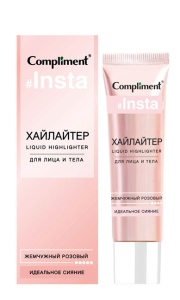 Compliment Хайлайтер для лица и тела ЖЕМЧУЖНЫЙ РОЗОВЫЙ, 35мл/16шт, арт.644055