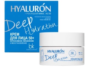 Фотография Белкосмекс Крем для лица 50+ • Интенсивное увлажнение и восстановление • Hyaluron Deep Hydration • 48г