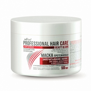 Фотография Белита Hair Care • Маска протеиновая Запечатывание волос для тонких, ослабленных • 500мл