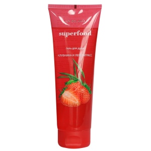 Фотография Liv Delano SUPERFOOD • Гель для душа КЛУБНИКА и ЛЕМОНГРАСС • 250мл
