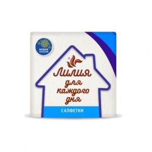 Фотография Лилия Салфетки белые • 1 Слойные • 100шт • №0708