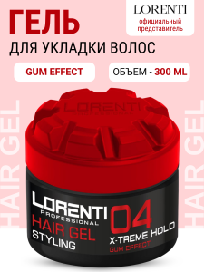LORENTI Гель для волос 04 X-TREME HOLD 300 мл