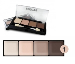 Фотография LuxVisage Тени для век • Glam Look 4-х цветные • тон 1 Молочный шоколад, • арт. К850