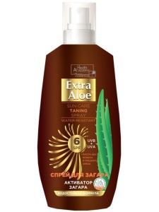 Фотография Family Cosmetics Extra Aloe Солнцезащитный Спрей для легкого загара SPF 6 • 150мл • арт. FEASO-10269 флакон
