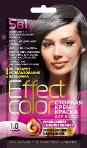 ФИТОКОСМЕТИК КРЕМ-КРАСКА для волос EFFECT COLOR тон ЧЁРНЫЙ 50мл (саше) Арт.4910