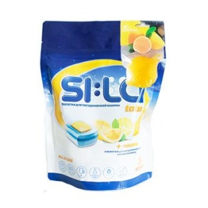 Фотография SILA Таблетки для посудомоечной машины • СИЛА "SI:LA TABS Lemon set", 3 в 1, 50 шт + освежитель в подарок