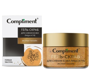 Фотография Compliment JUICY BLOOM Гель-скраб для сияния кожи лица и губ с экстрактом папайи,100мл • арт.910163