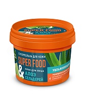 Фотография Фитокосметик Super Food • Крем для лица "Алоэ & Сельдерей" УВЛАЖНЯЮЩИЙ • 100мл • арт.8167