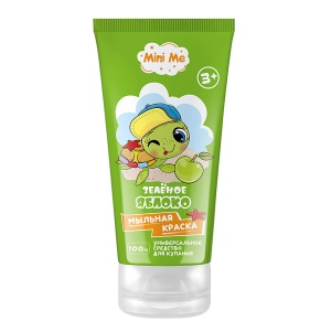FAMILY COSMETICS Mini Me Мыльная Краска ЗЕЛЁНОЕ ЯБЛОКО Универсальное средство для купания детей, 100