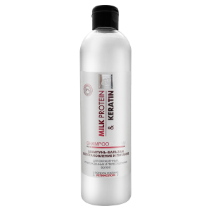 Фотография Эксклюзив-косметик MILK PROTEIN & KERATIN • Шампунь-бальзам • ВОССТАНОВЛЕНИЕ И ПИТАНИЕ • 500гр
