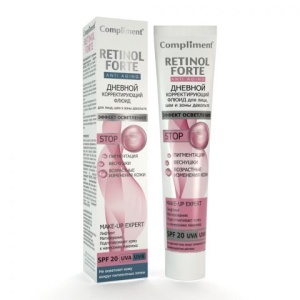 Фотография Compliment RETINOL FORTE Дневной корректирующий Флюид для лица, шеи и декольте 50мл • арт.875146