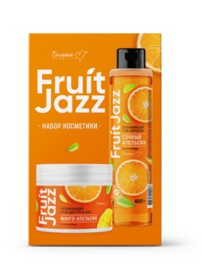 Фотография Белита-М Подарочный Набор • Fruit Jazz • Крем Для Рук И Тела Манго-Апельсин Увлажняющий 250г + Гель Для Душа Увлажняющий Сочный • Апельсин 400г