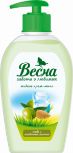 Фотография ПКК Весна Жидкое Мыло • 280мл • Олива и Миндальное молочко