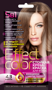 ФИТОКОСМЕТИК КРЕМ-КРАСКА для волос EFFECT COLOR тон ШОКОЛАД 50мл (саше) Арт.4925