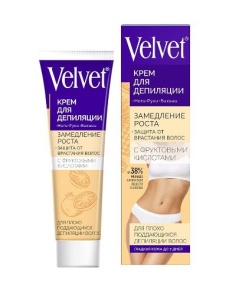 Velvet Крем для депиляции, замедляющий рост волос (фруктовые кислоты) ,100мл, арт.647407