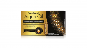 Фотография Compliment ARGAN OIL Концентрированный флюид с аргановым маслом и антиоксидантным комплексом для лица, шеи и зоны декольте Восстановление & Сияние, 7х2 мл • арт.877881