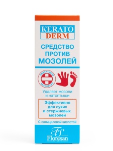 Фотография  FLORESAN KeratoDerm Средство против мозолей и натоптышей, 50 мл арт.Ф-649