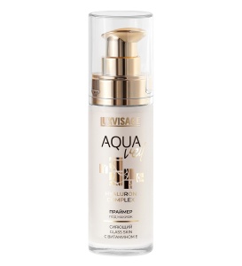 Фотография  Luxvisage Aqua Veil Hyaluron Complex Праймер под макияж СИЯЮЩИЙ (Жемчужный) с витамином Е, 30 г Арт.1327