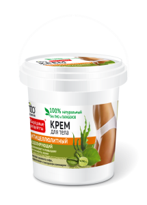 Фотография Фитокосметик Народные Рецепты • Крем для тела АНТИЦЕЛЛЮЛИТНЫЙ моделирующий 155мл(банка)  • арт.3951