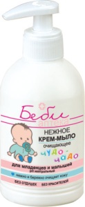 Фотография Витекс БЕБИ АПТЕКА Чудо-чадо Нежное КРЕМ-МЫЛО очищающее для младенцев и малышей 300мл, код 24 34