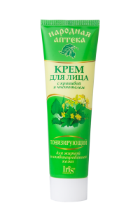Фотография Iris Народная аптека • Крем для лица • Крапива, чистотел для жирной и комбинированной кожи • 100мл