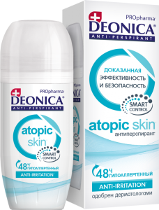 Фотография Deonica PROpharma • Дезодорант-антиперспирант • Шариковый • ATOPIC SKIN • 50 мл • арт. 11-189