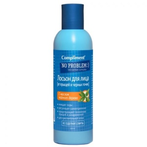 Фотография Compliment No Problem Лосьон от прыщей и черных точек с маслом ЧАЙНОГО дерева, 200мл • арт.858799